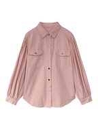 Pleated Long Sleeve Blouse Shirts