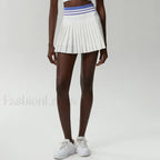 Pleated Tennis High Waist Sport Skirt White / S