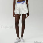 Pleated Tennis High Waist Sport Skirt White / S