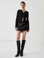 Pleated V neck Ruffle Trendy Long Sleeve Blouse Blouses