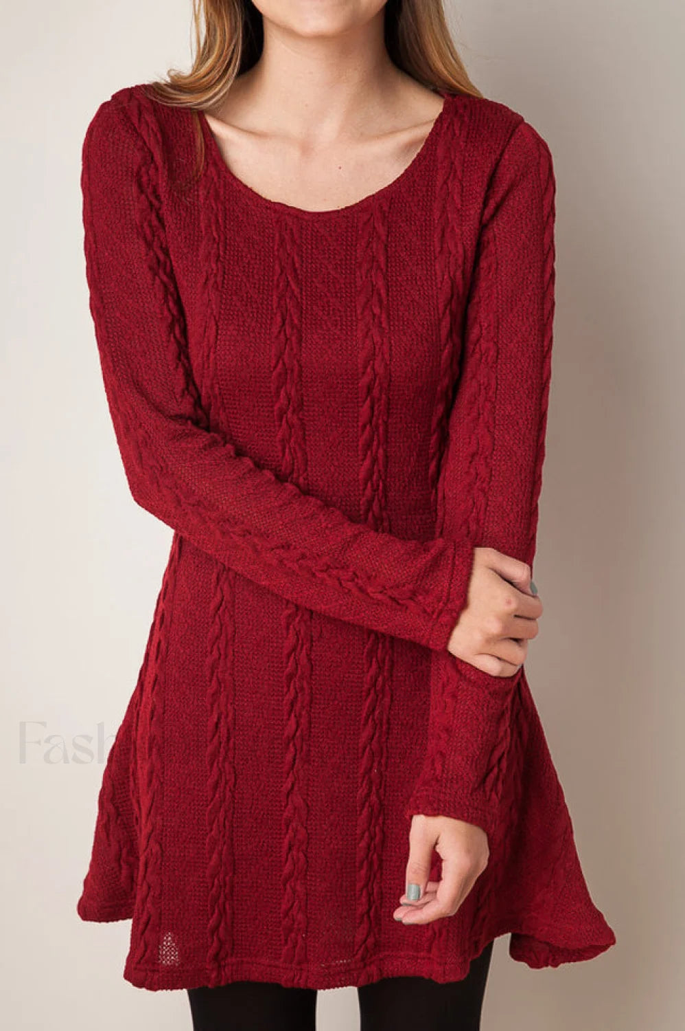 Plus Size Casual Charming S 3XL Sweater Dress