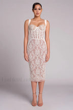 Poem Sling Stylish Dress With Lace