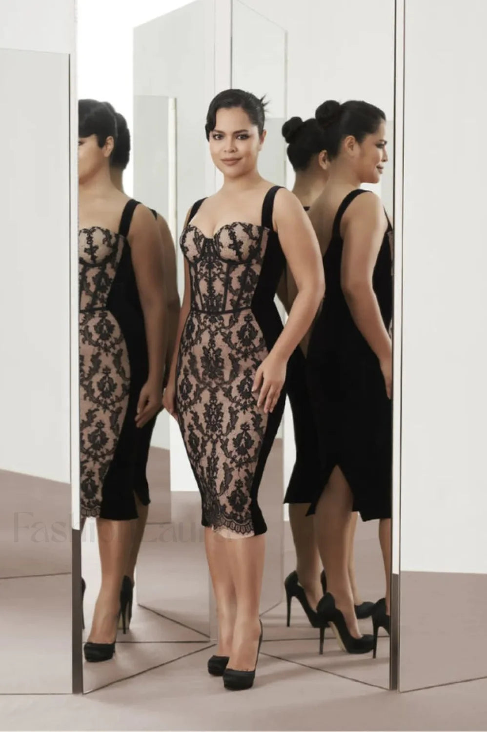 Poem Sling Stylish Dress With Lace