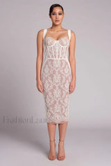 Poem Sling Stylish Dress With Lace