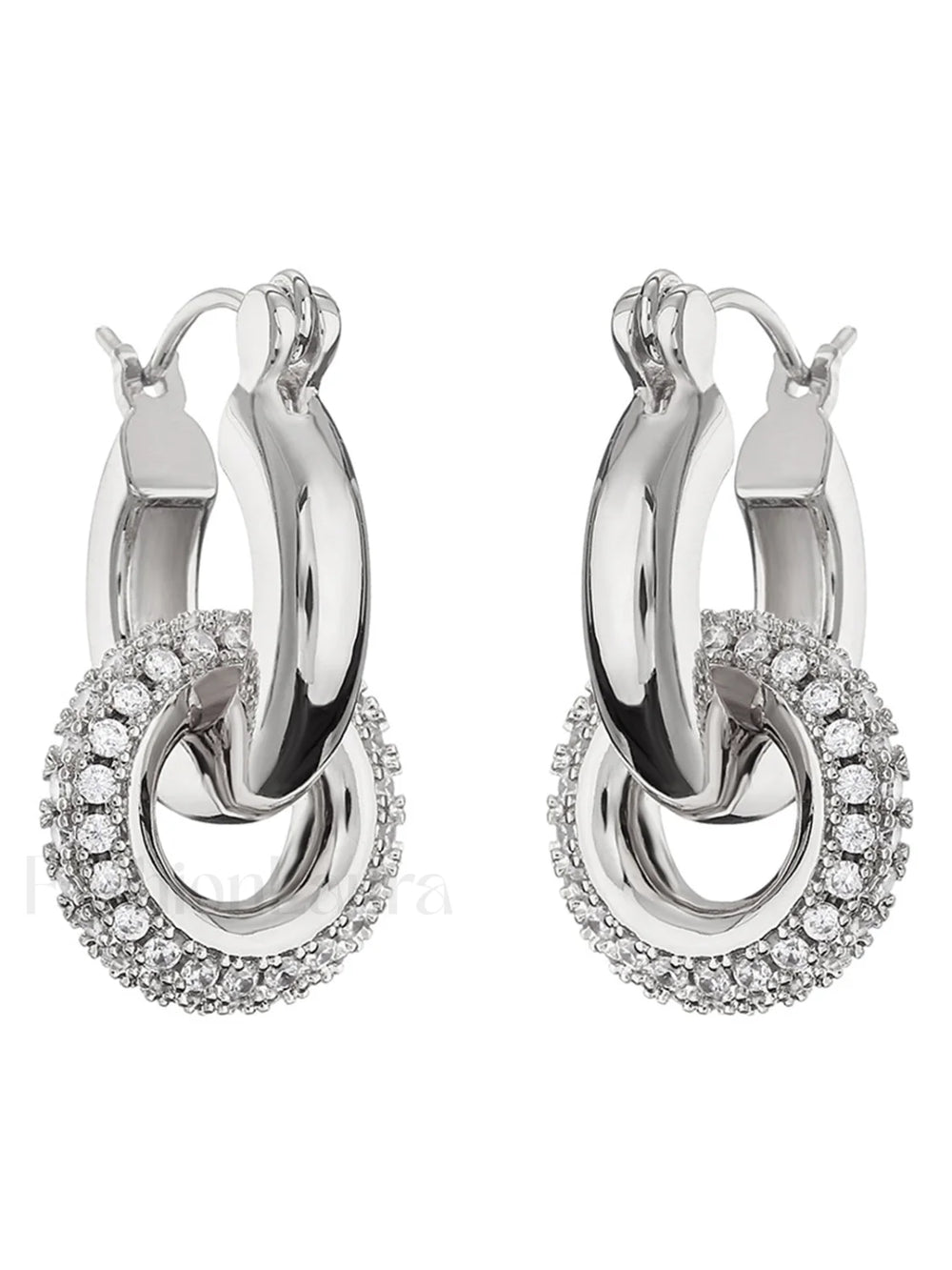 Polished Double Graceful Hoop Earrings Earrings