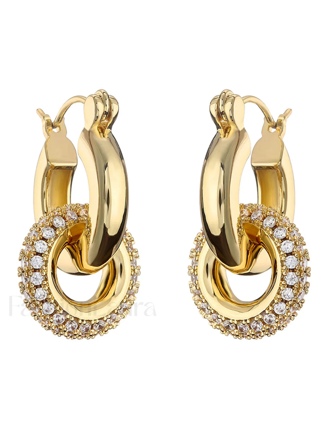 Polished Double Graceful Hoop Earrings Earrings