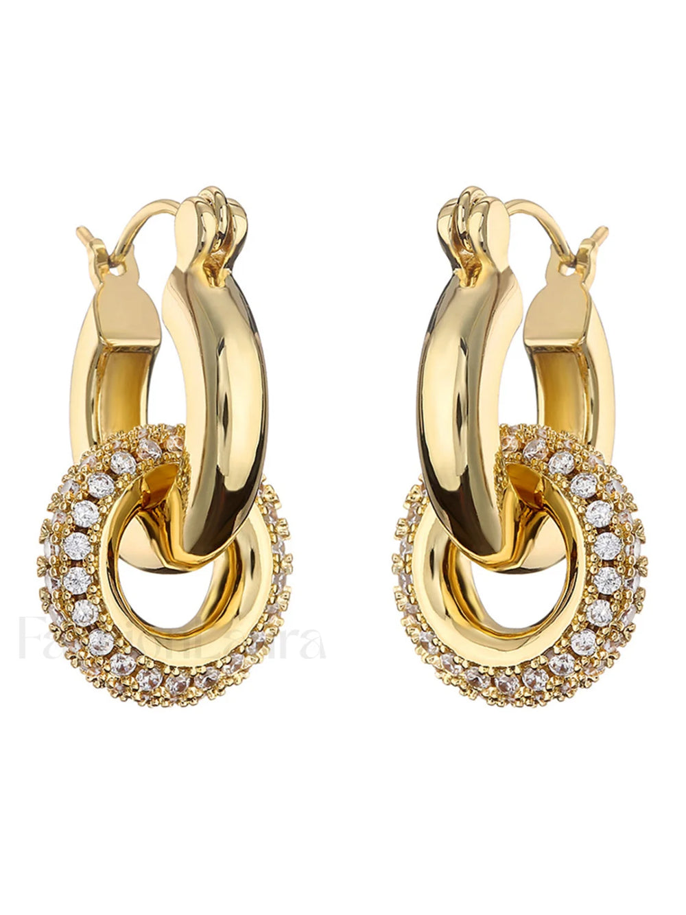 Polished Double Graceful Hoop Earrings Earrings