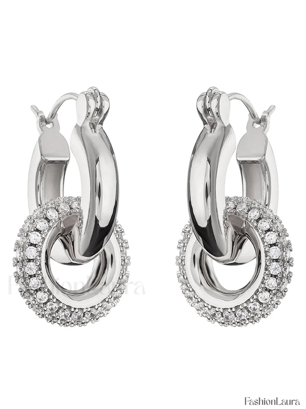 Polished Double Graceful Hoop Earrings Earrings