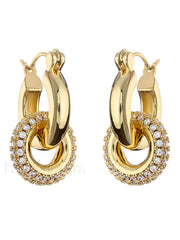 Polished Double Graceful Hoop Earrings Earrings