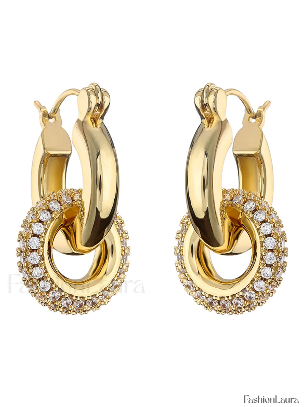 Polished Double Graceful Hoop Earrings Earrings
