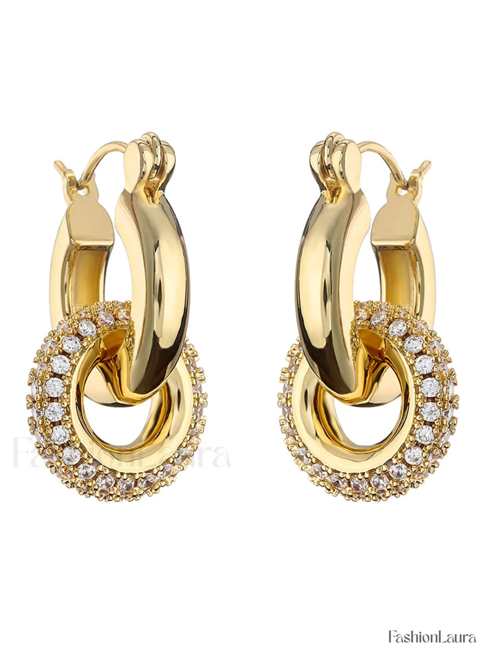 Polished Double Graceful Hoop Earrings Earrings