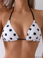 Polka Dot Halter Bikini Set