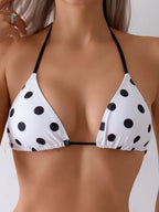 Polka Dot Halter Bikini Set