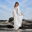 Polka Dot Long Sleeve Shirt Cover Up WHITE / One Size