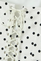 Polka Dot Square Neck Cami Mini Dress