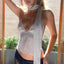 Polka Dot Vacation Crop Top WHITE / S