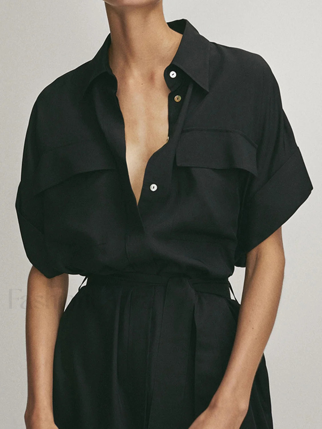 Polo Pockets Graceful Tied Midi Dress Secondary image