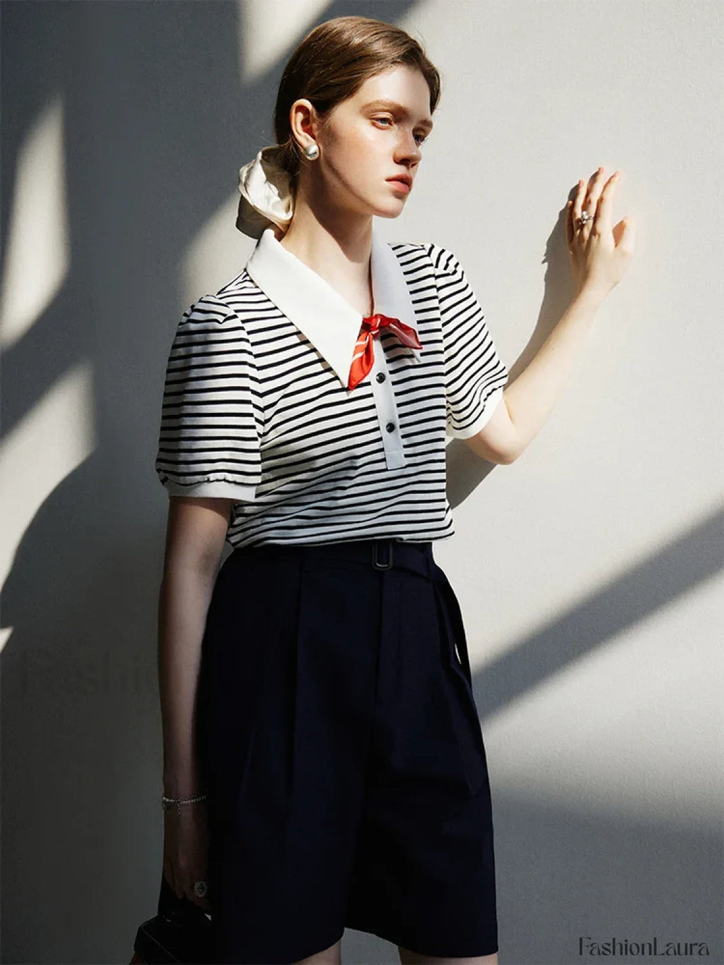 Polo Stripe Grey Summer T Shirt