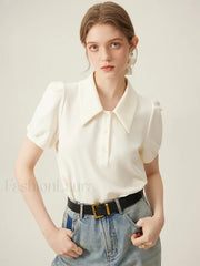 Polo Stripe Grey Summer T Shirt Beige / S