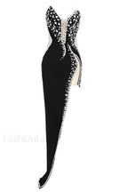 Porsha Diamonate Strapless Charming Maxi Bandage Dress