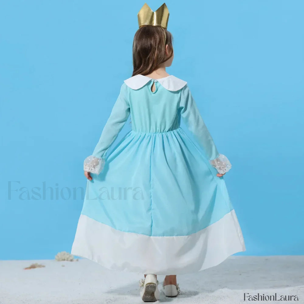 Princess Cosplay Peach Dress Accessories Role Play Carnival Birthday Kid Costume