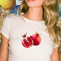 Printcess Y2k Slim Baby Tee T Shirt WHITE / S