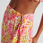 Printed Asymmetric Straight Skirt