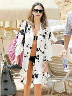 Printed Cape Tunic Cover Up Beige / One Size