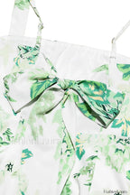 Printed Retro Butterfly Backless Strappy Mini Dress