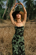 Printed Sexy Halter Strappy Spice Girl Floral Dress