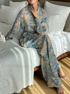 Printed Tie Graceful Up Pants Set Pant Sets