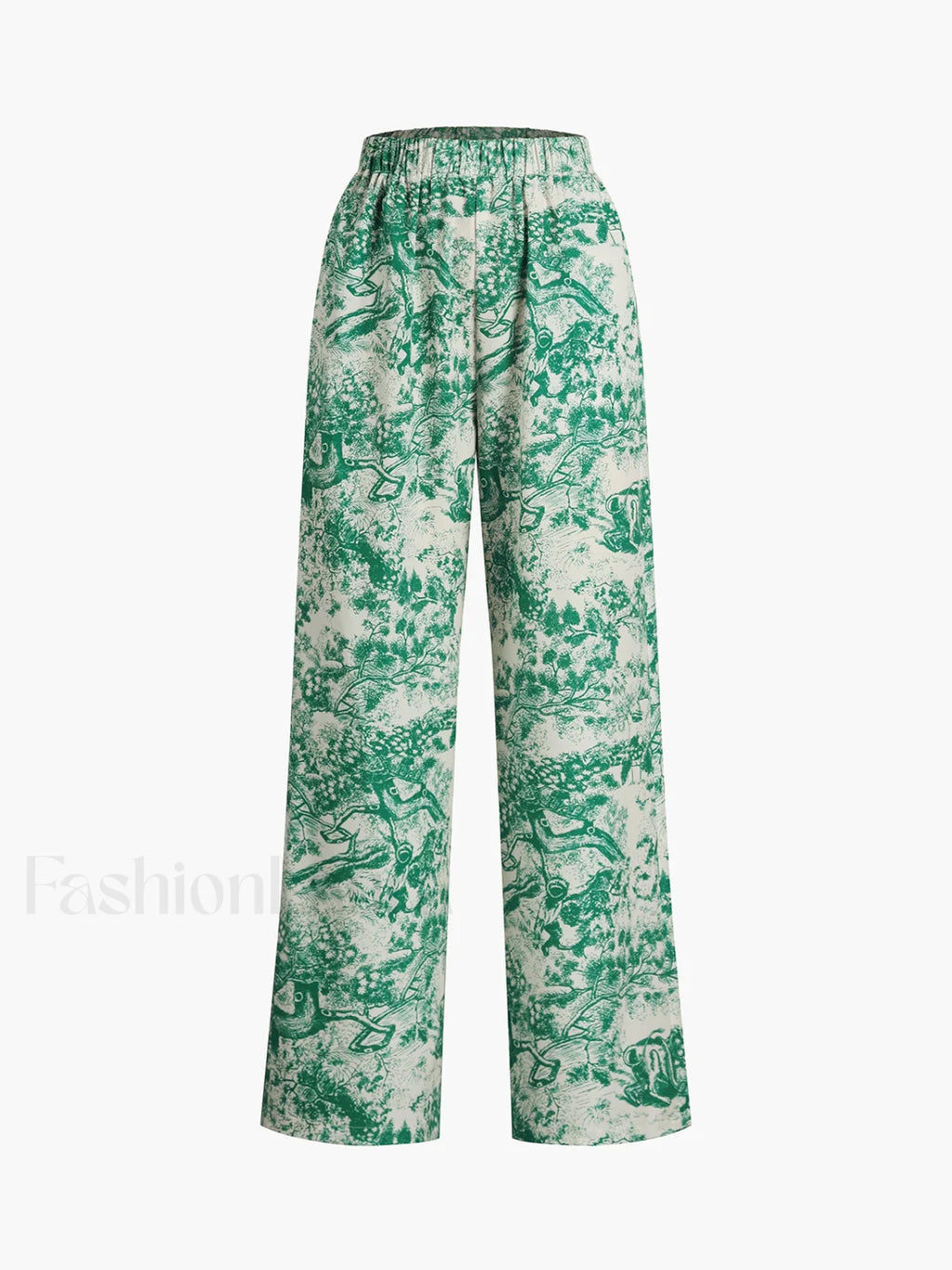Printed Tie Graceful Up Pants Set Pant Sets