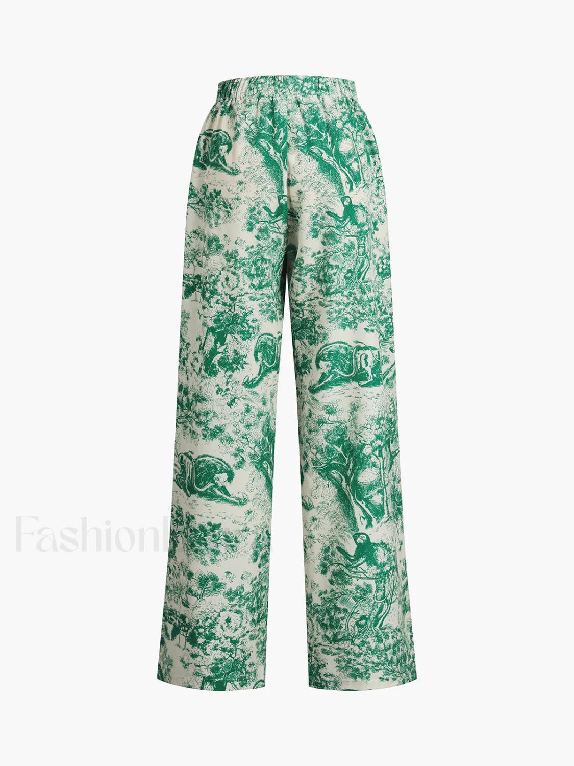 Printed Tie Graceful Up Pants Set Pant Sets