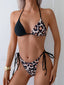 Printed Triangle String Bikini Set Leopard / S