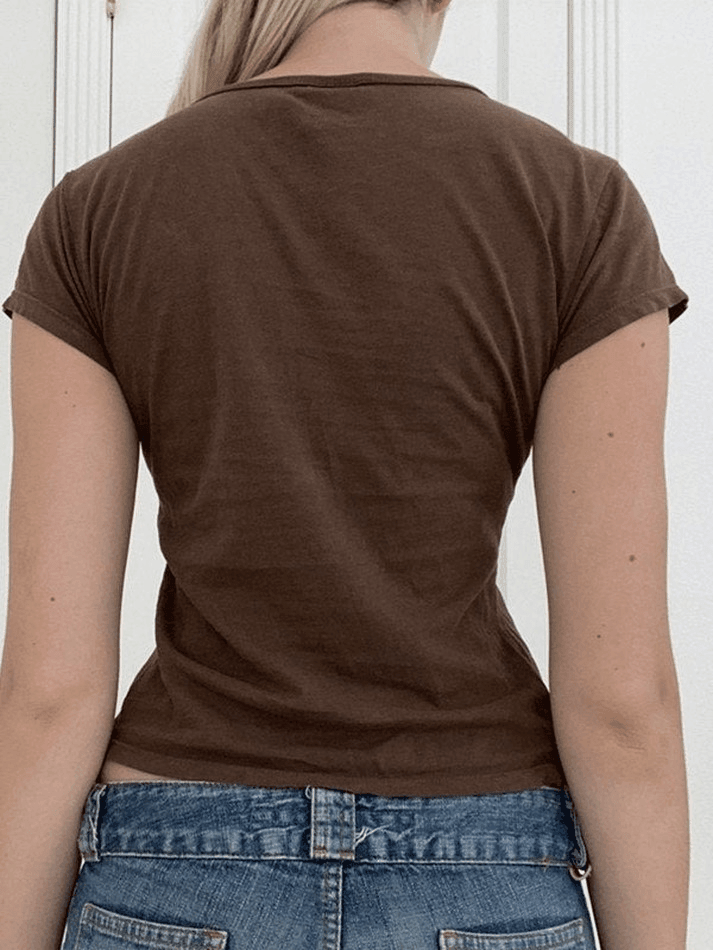 Printed Vintage Y2K Baby Tee Secondary image