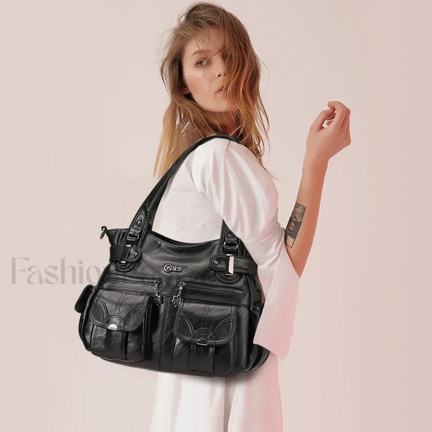 PU Large Designer Women Tote Messenger Crossbody Shoulder Bag Main image