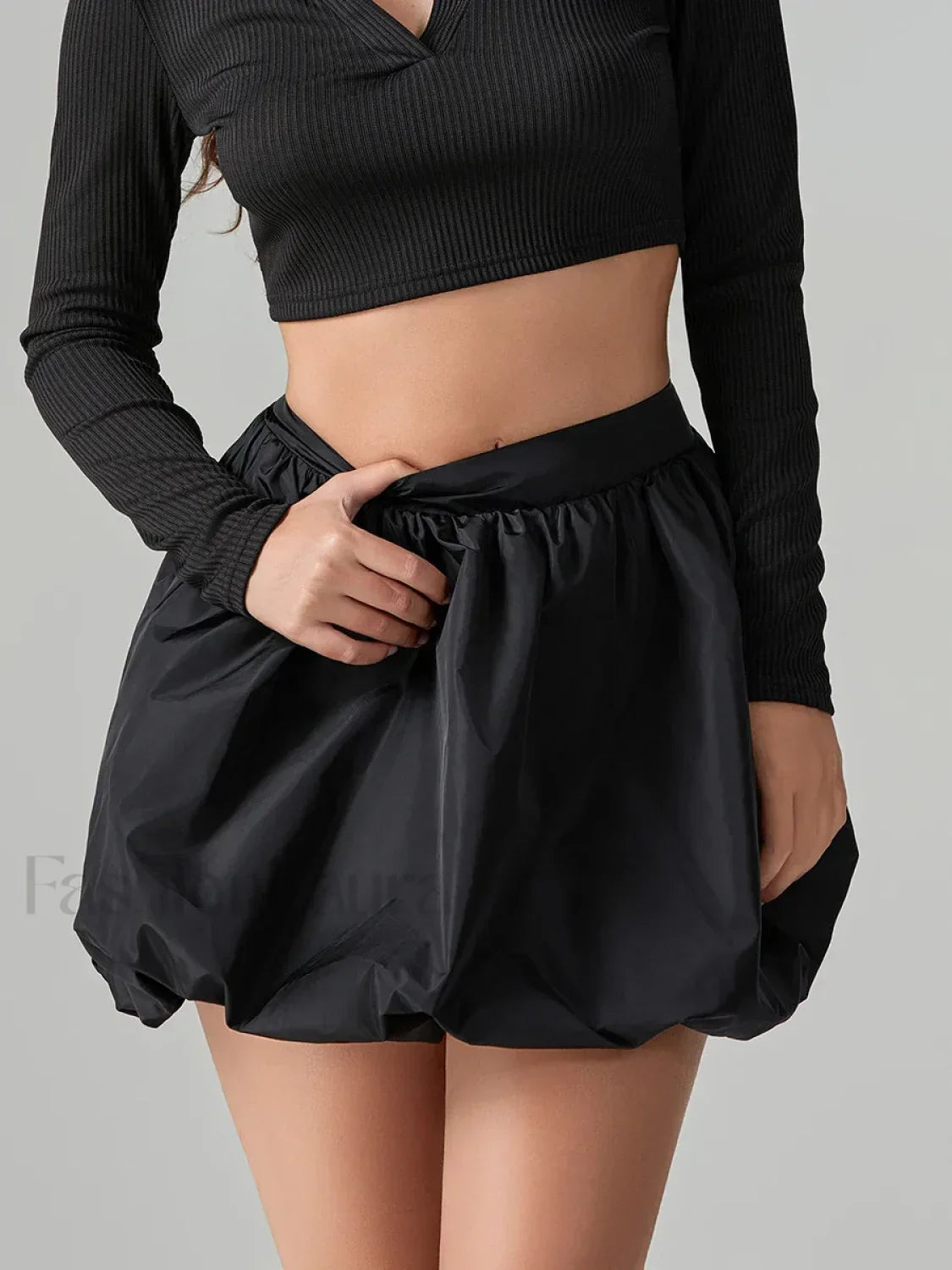 Puffball Pleated High Waist Skirt Main image