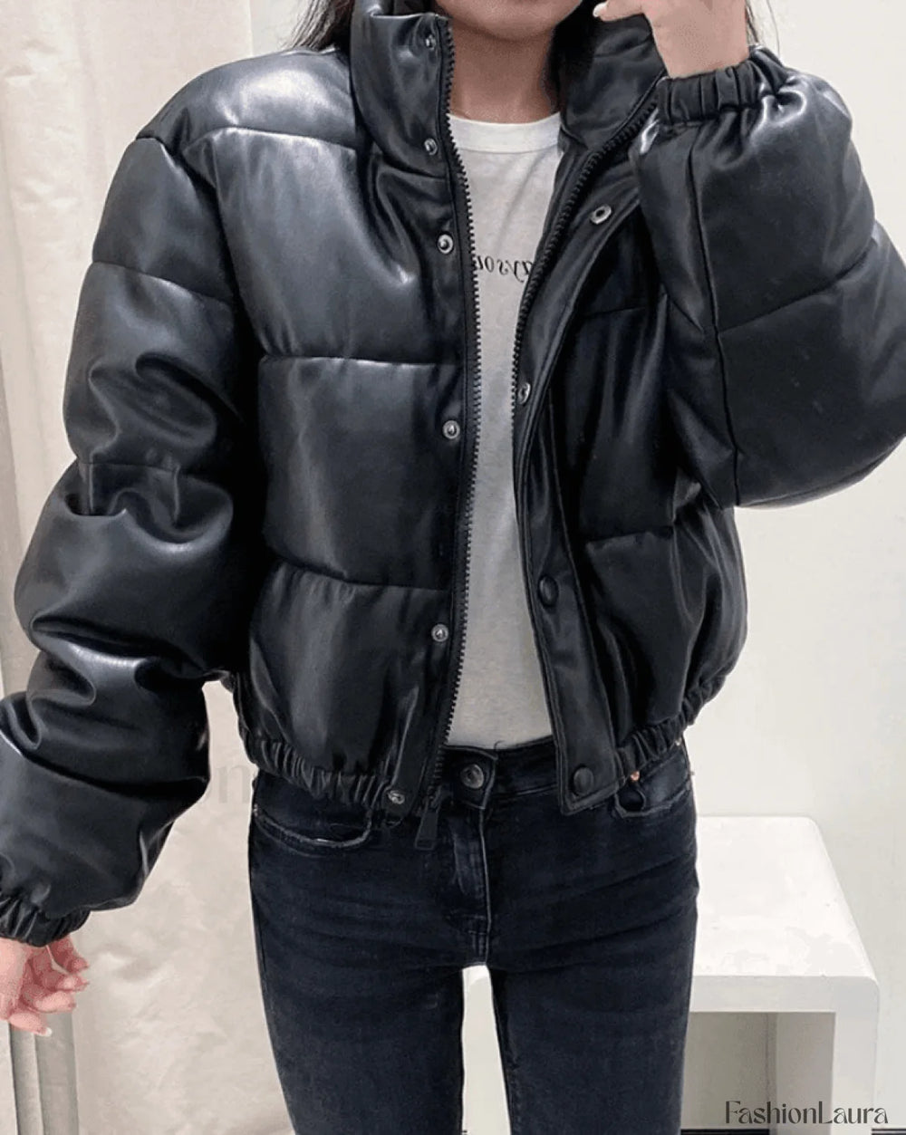 Puffer Jacket Pu Puffer Jacket Jackets