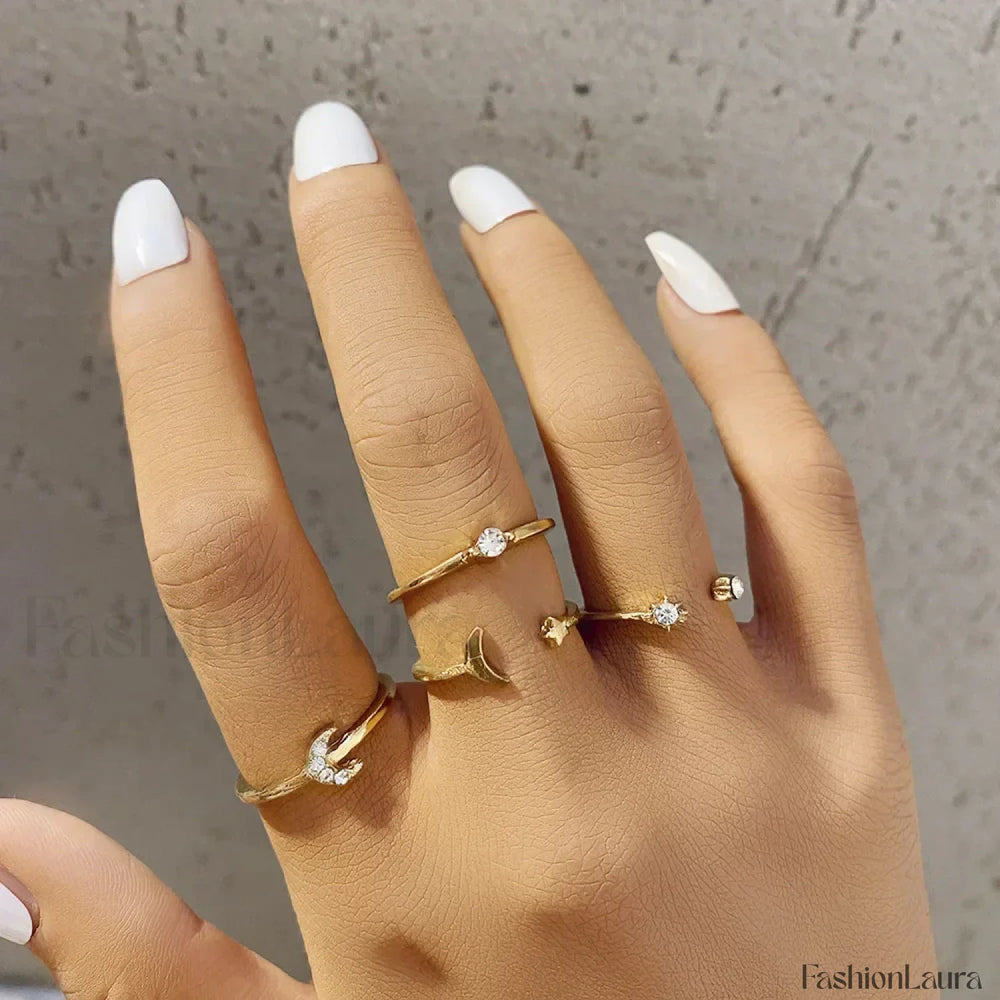 Punk Metal Geometry Circular Opening Index Buckle Joint Jewelry Gifts Ring 99427