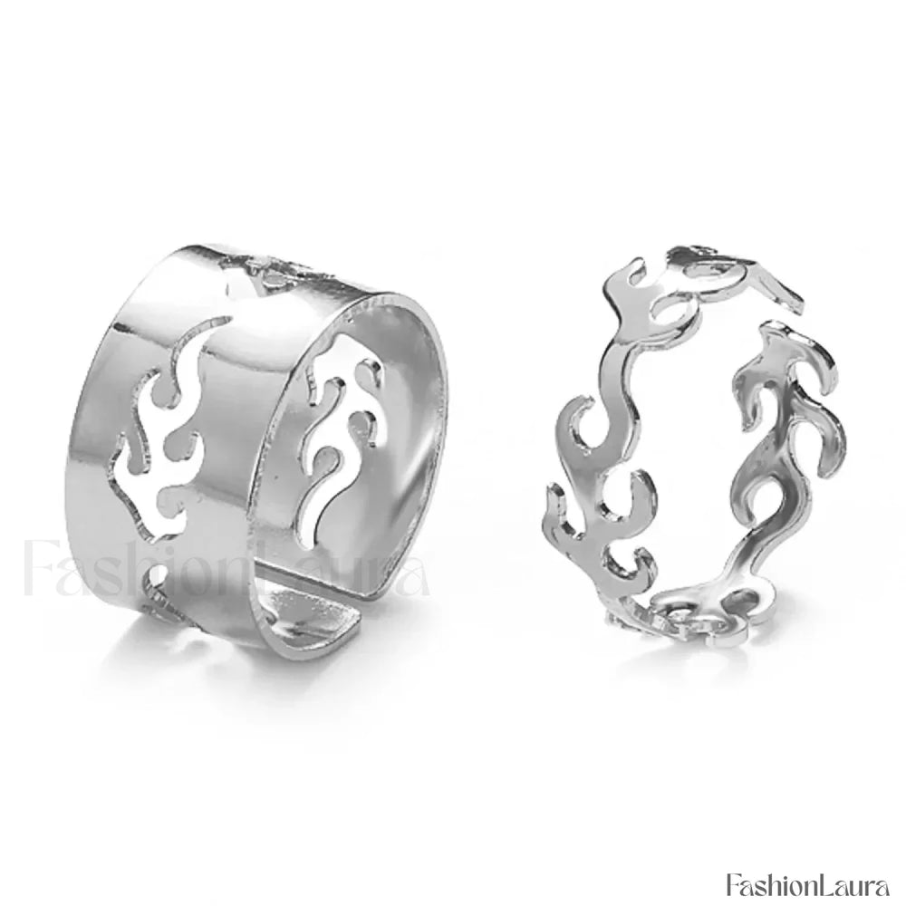 Punk Metal Geometry Circular Opening Index Buckle Joint Jewelry Gifts Ring 99467