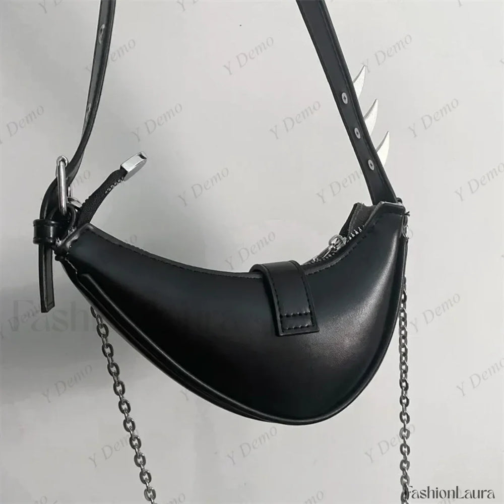 Punk Rivets Gothic Metal Buckles Sparks Crossbody Shoulder Bag