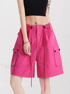 Punk Rose Color Cargo High Waist Short Rose / S