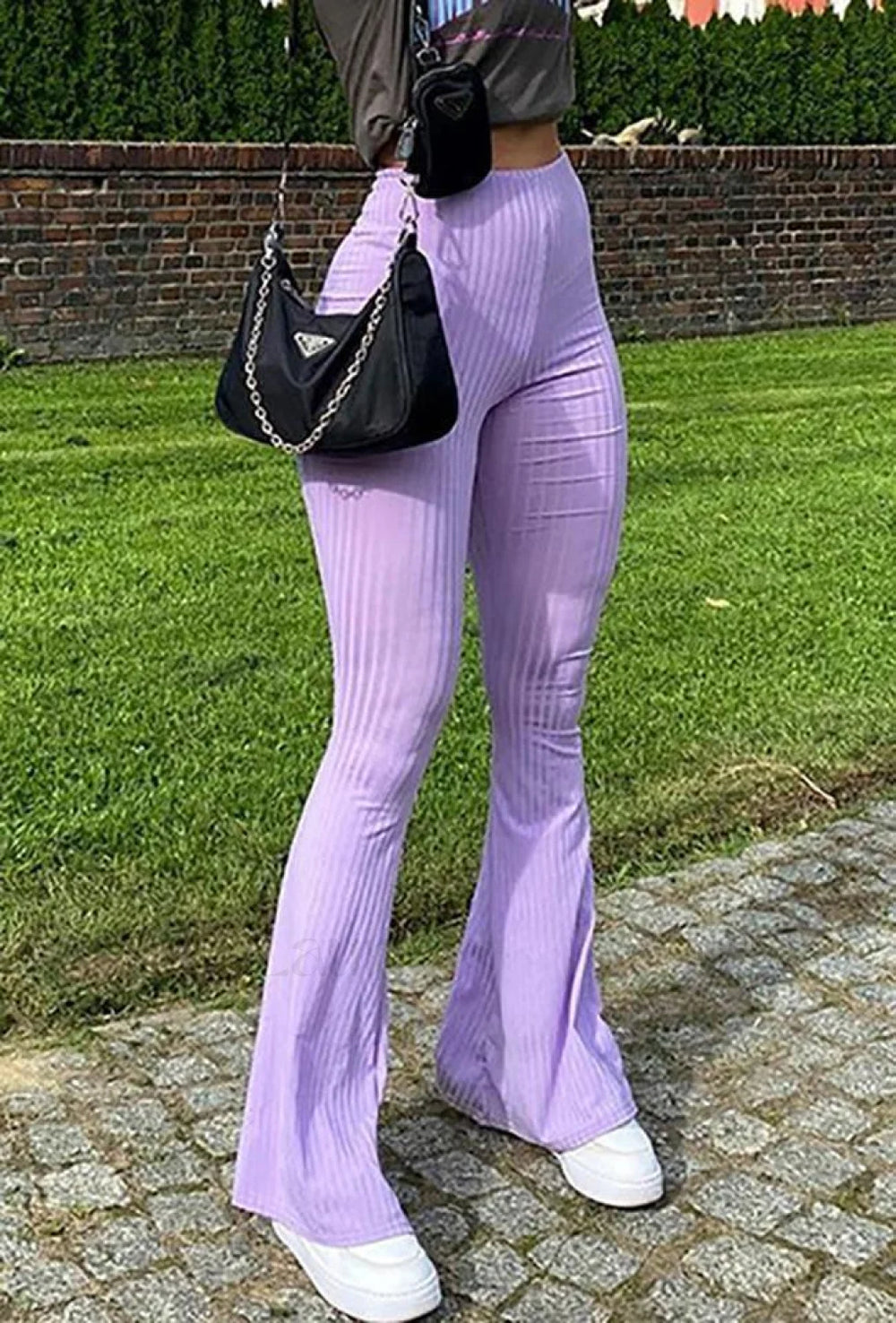 Pure Color Wide Leg Flare Pants Pants