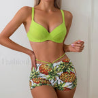 Purple Printed Kimono Cover Three Piece Set