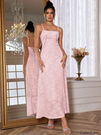 Purple Spaghetti Lace Maxi Dress Pink / S (fully lined)