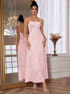 Purple Spaghetti Lace Maxi Dress Pink / S (fully lined)