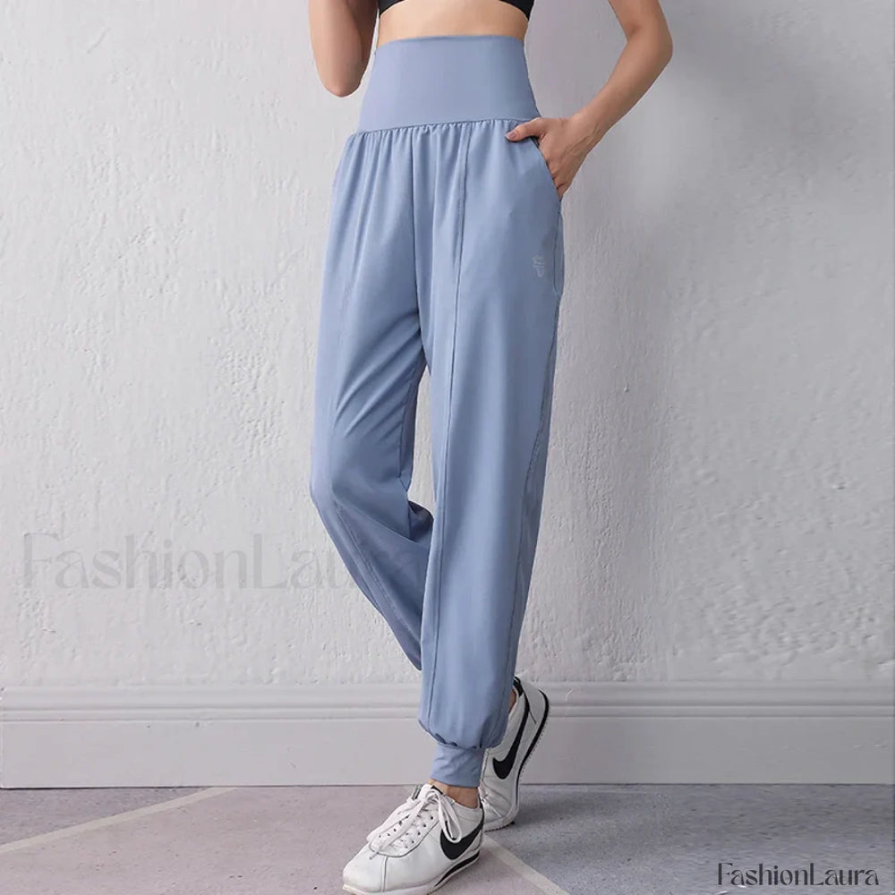 Quick Dry Loose Fitness Jogging Sweatpants Blue / S