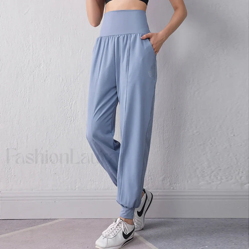 Quick Dry Loose Fitness Jogging Sweatpants Blue / S