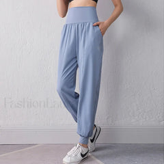 Quick Dry Loose Fitness Jogging Sweatpants Blue / S