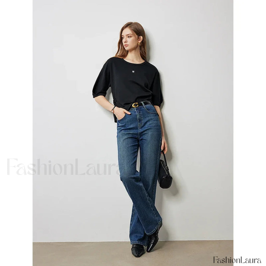 Raglan Half Sleeve Pullover T Shirt